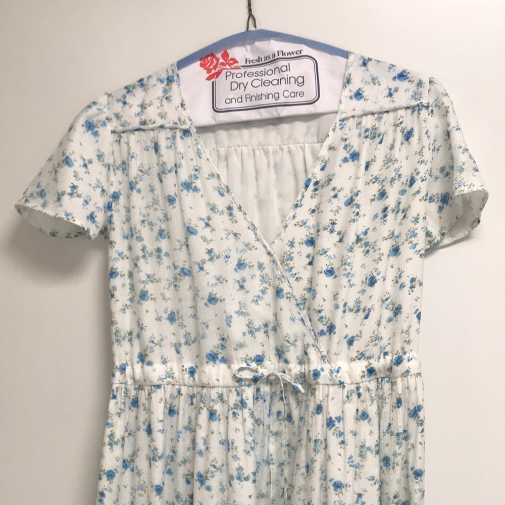Christy Dawn “The Dawn Dress” White & Blue Floral